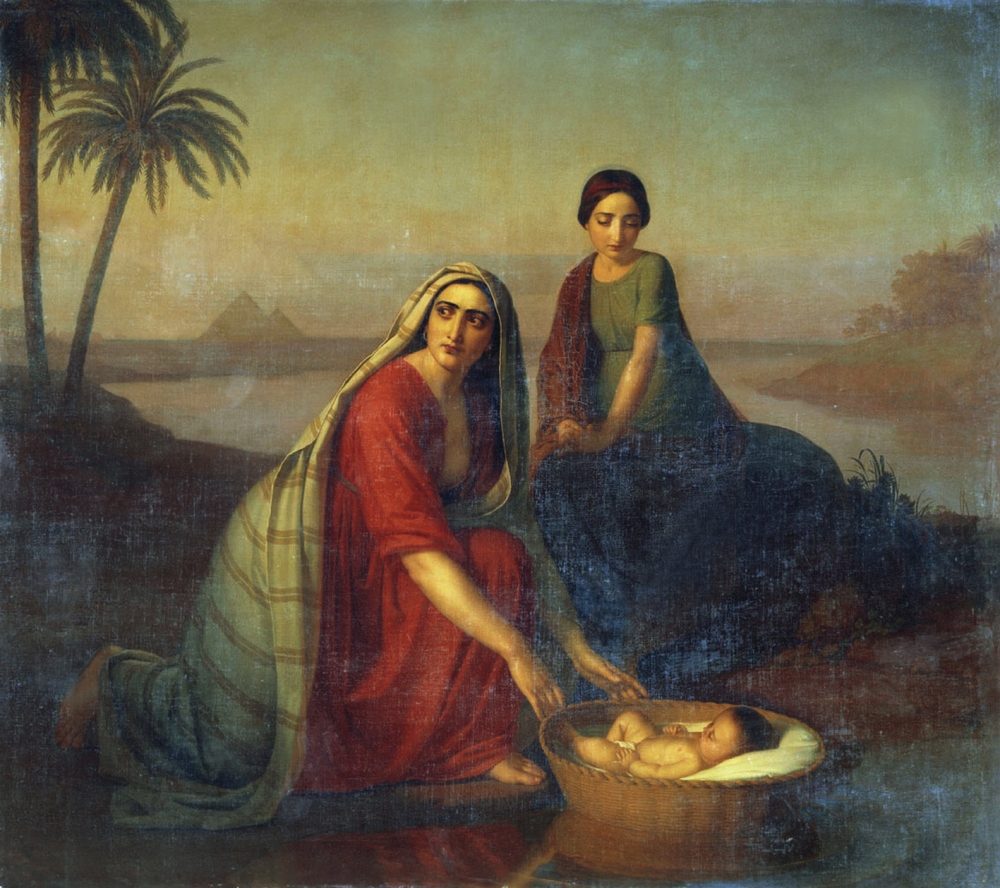 Моисей, опускаемый матерью на воды Нила